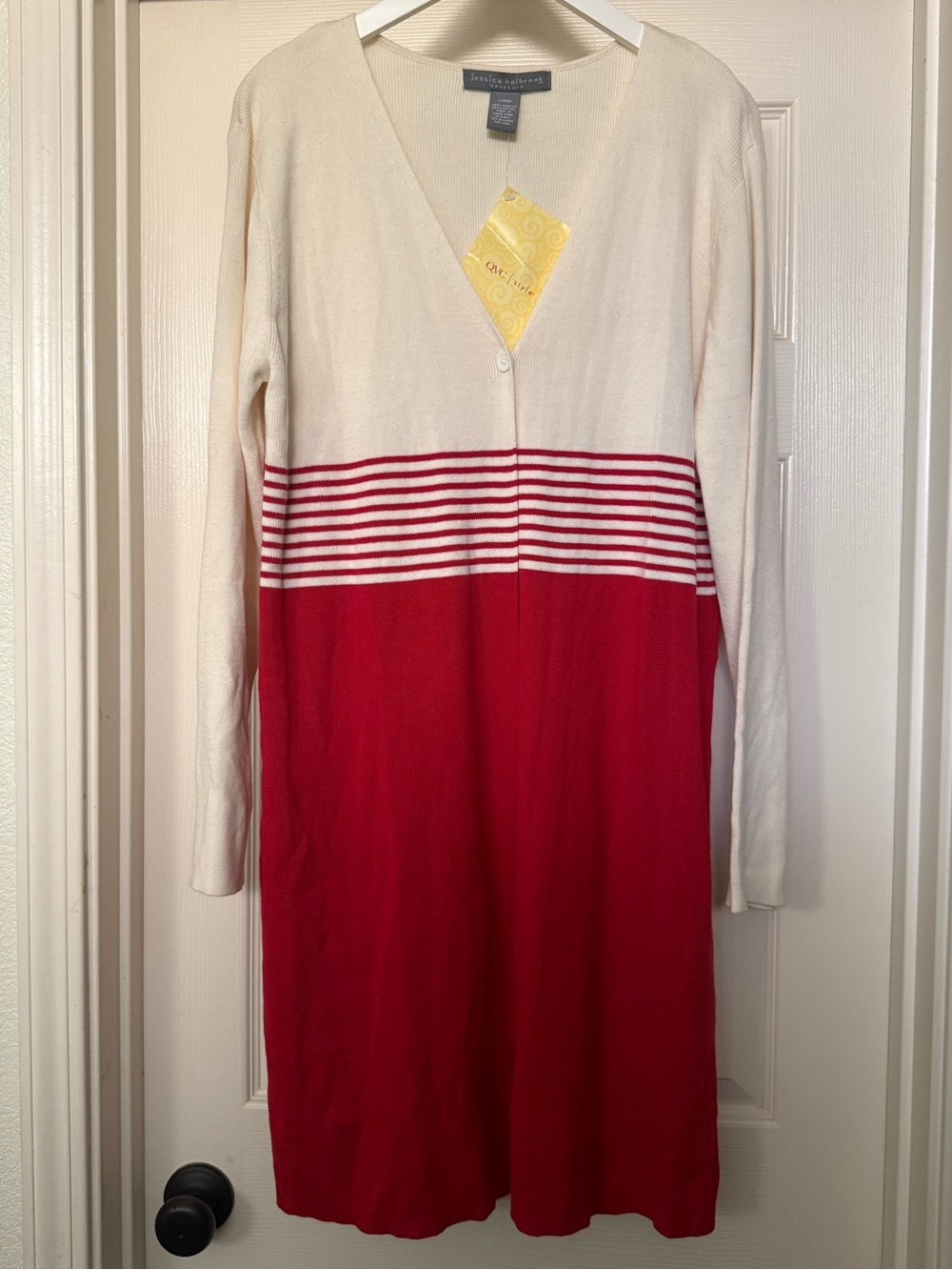 Single button long cardigan